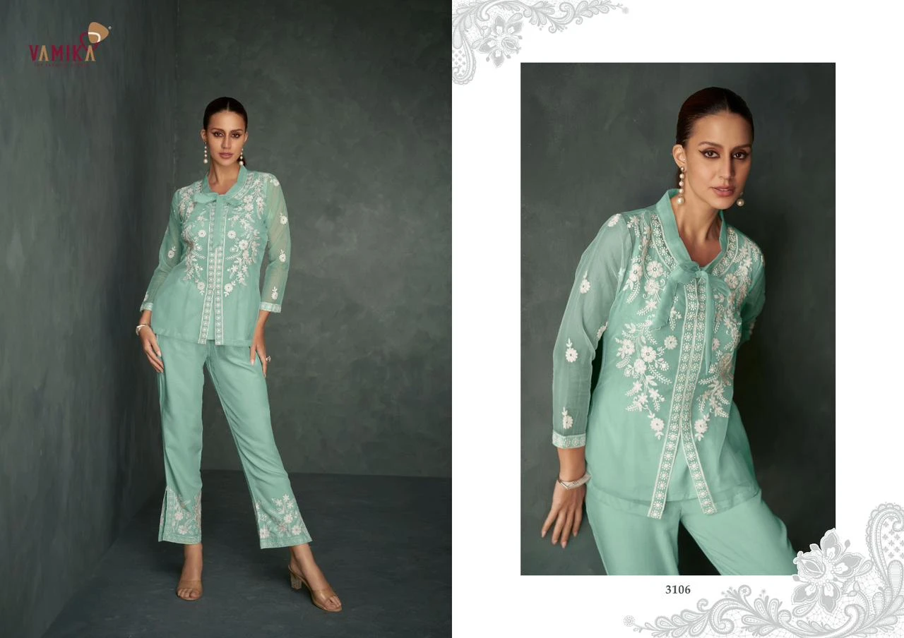 Vamika Rabya Vol 1 Heavy Organza Wholesale Designer Kurti with Pant Catalog — Wholesale Kurtis, MPA wholesale from Surat — Photo 6